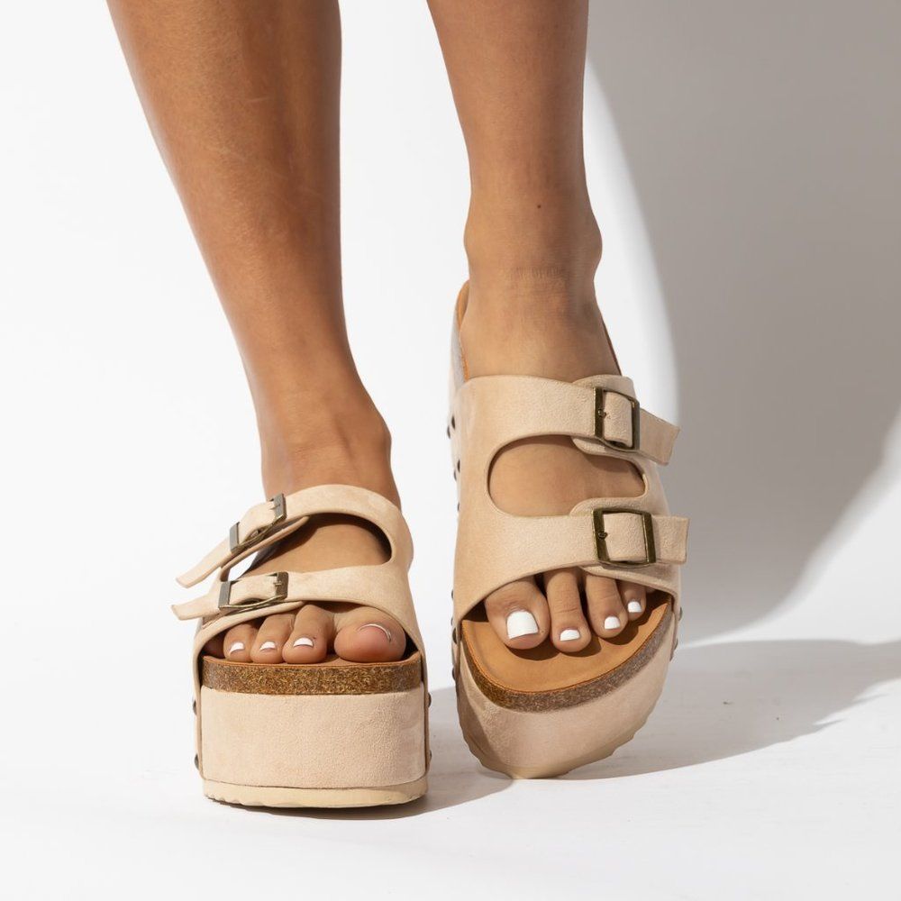 NUDE PLATFORM CLOG SANDAL BIRKEN SANDAL - NON-BRANDED - Picture 6 of 7